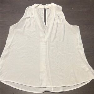 Lush Cream Sleeveless Tunic with Relaxed Backless Style
